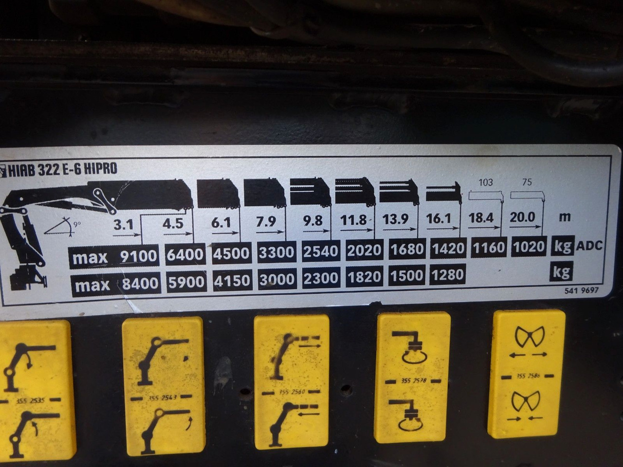 Camión grúa DAF 85.410 Pritsche + HIAB 322E6 Kran 8x4: foto 13