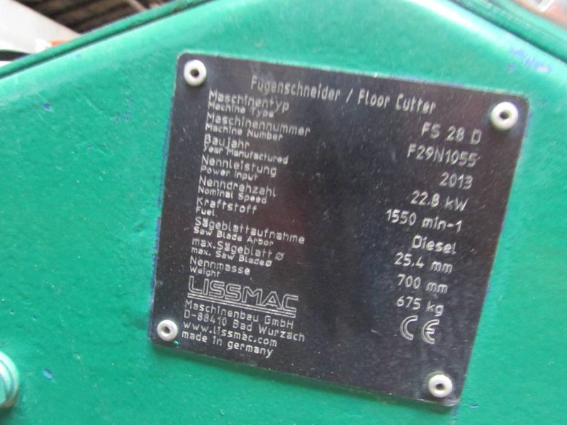 Lissmac FS 28 D Fugenschneider 6.000 EUR - Maquinaria para hormigón: foto 5 Lissmac FS 28 D Fugenschneider 6.000 EUR - Maquinaria para hormigón: foto 5