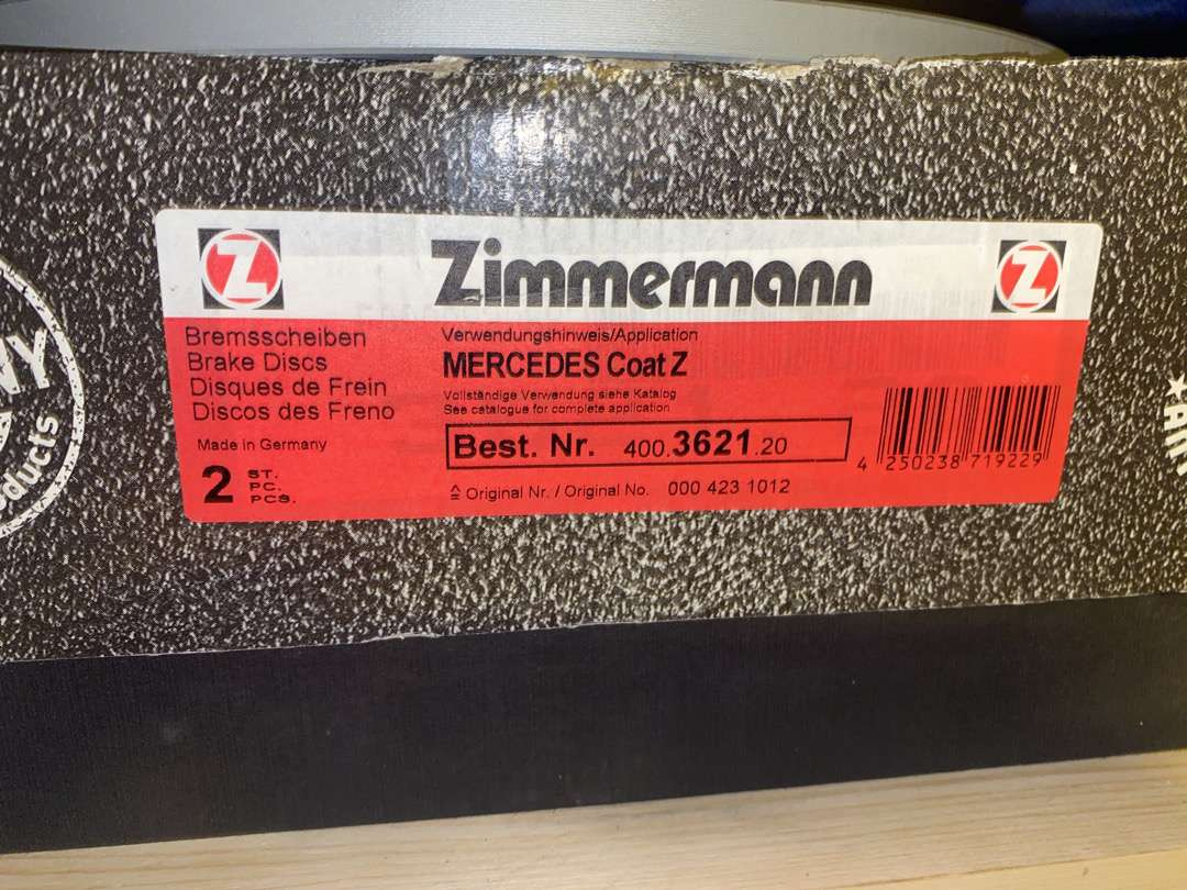 Zimmermann bremseskiver front til Mercedes - Herramienta/ Equipo: foto 2 Zimmermann bremseskiver front til Mercedes - Herramienta/ Equipo: foto 2