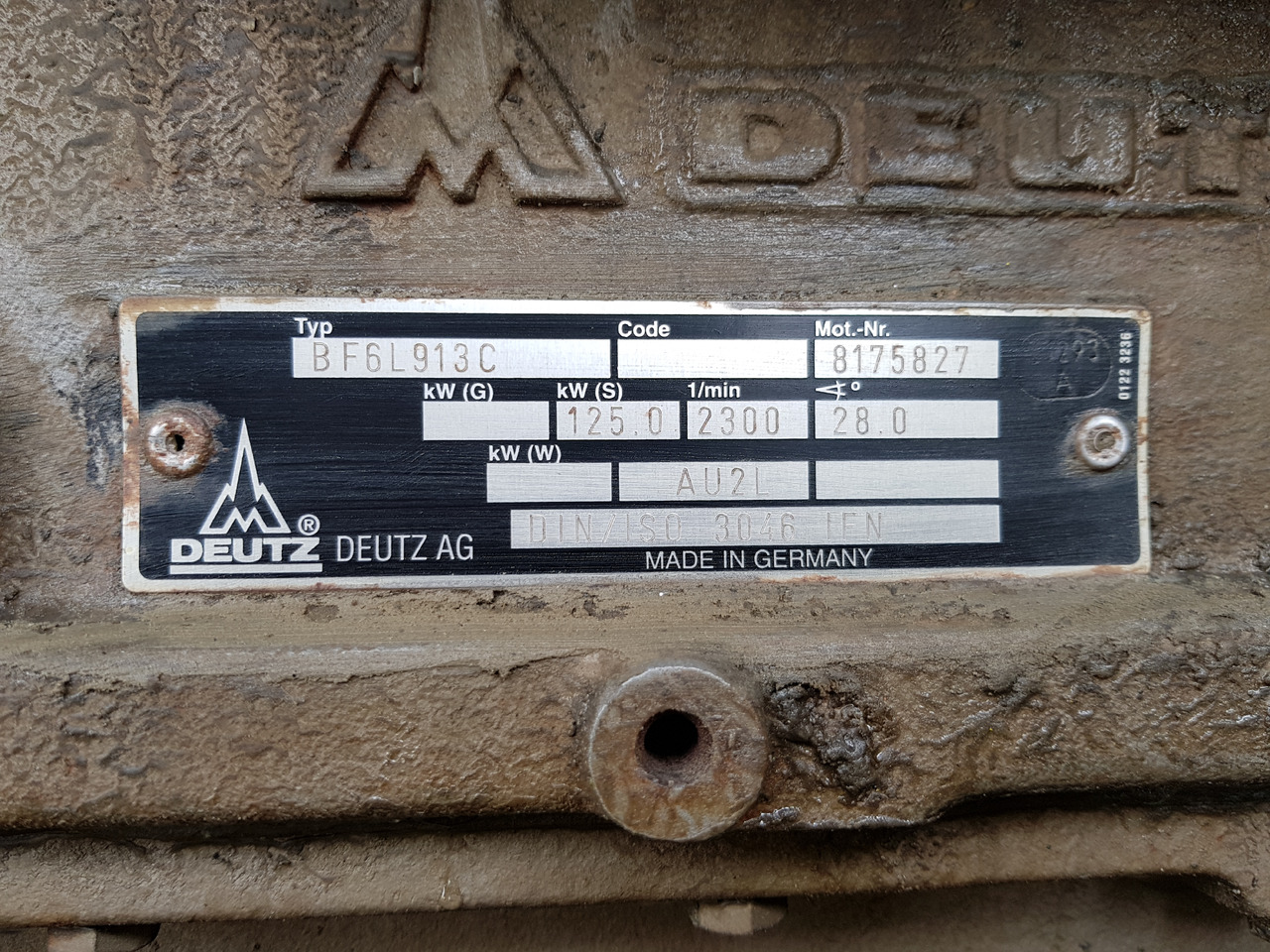 DEUTZ BF6L913C - Motor y piezas para Maquinaria de construcción: foto 1 DEUTZ BF6L913C - Motor y piezas para Maquinaria de construcción: foto 1