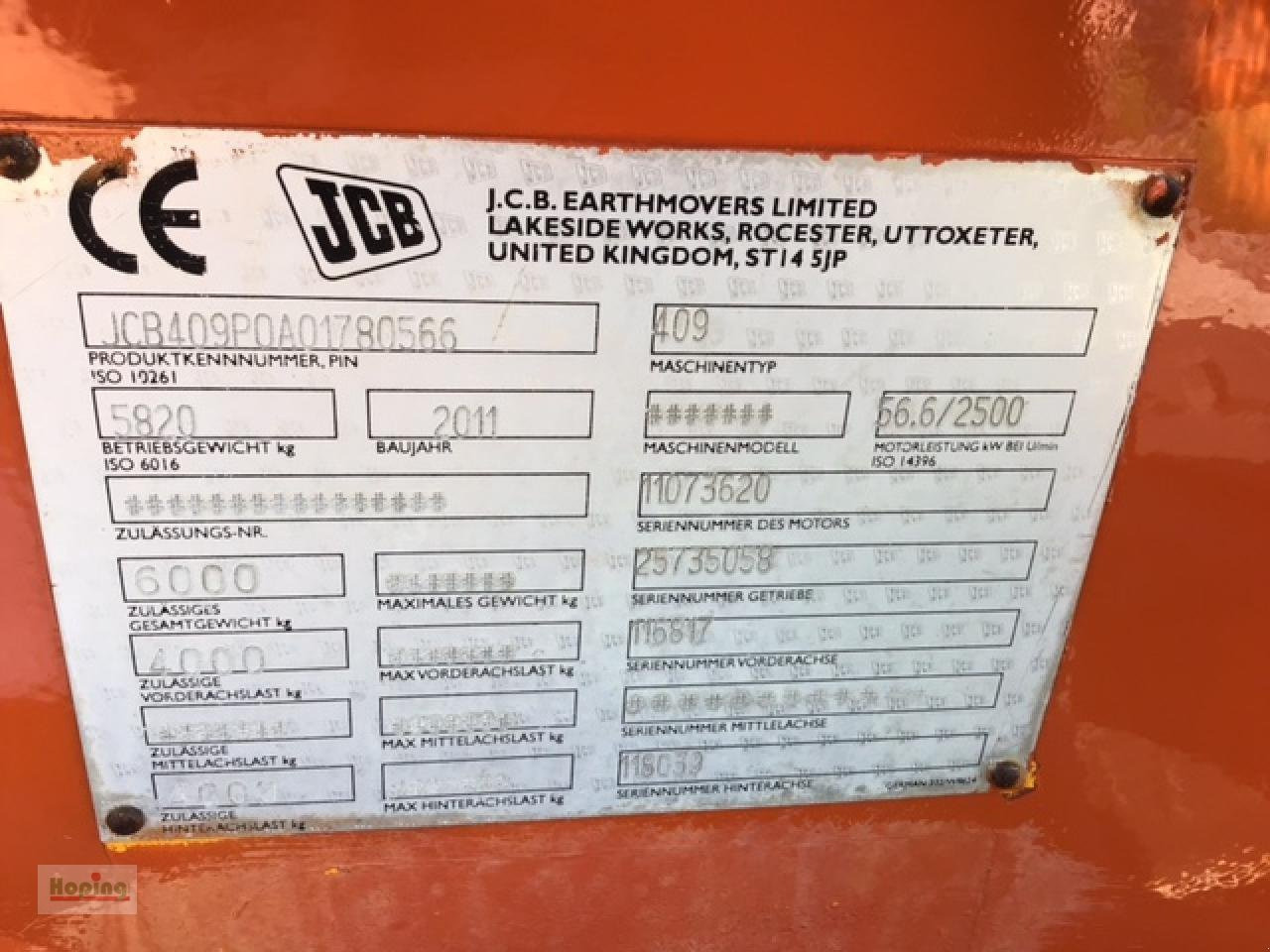 Cargadora de ruedas JCB 409: foto 12