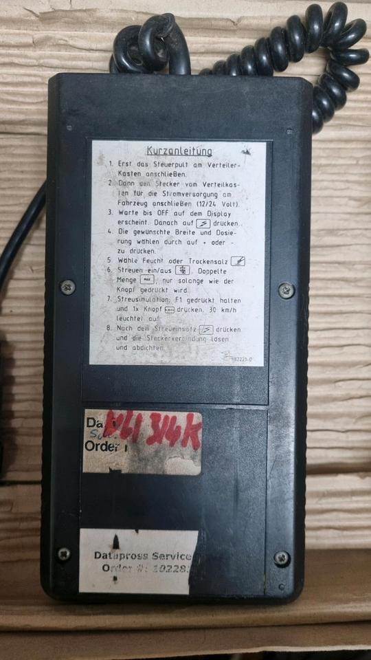 NU 314K Steuerung Schmidt Nido Aebi Salzstreuer Salzsilo Bedienung 92203 Stratos Mitos - Sistema eléctrico para Vehículo municipal: foto 2 NU 314K Steuerung Schmidt Nido Aebi Salzstreuer Salzsilo Bedienung 92203 Stratos Mitos - Sistema eléctrico para Vehículo municipal: foto 2