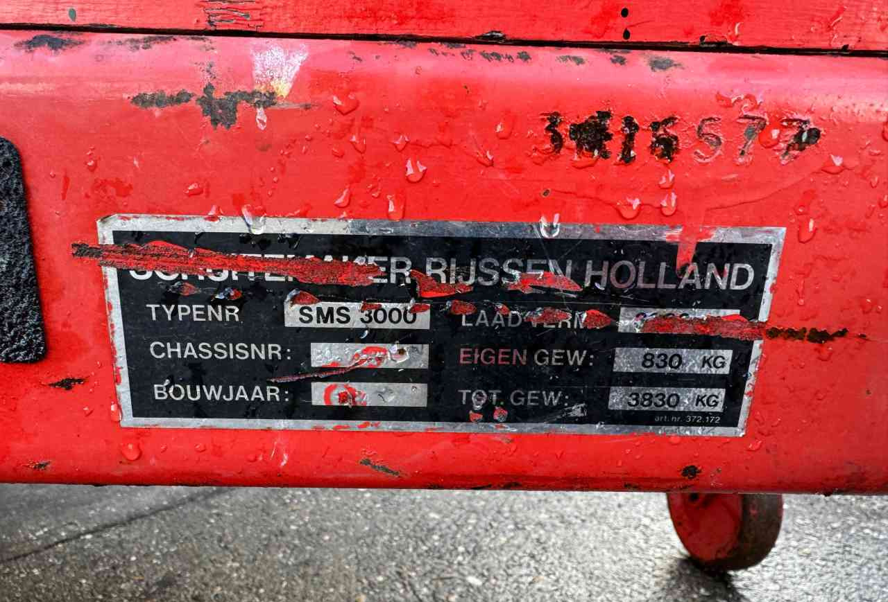 Schuitemaker SMS 3000 mestverspreider *Verkocht/sold* - Esparcidor de estiércol: foto 5 Schuitemaker SMS 3000 mestverspreider *Verkocht/sold* - Esparcidor de estiércol: foto 5