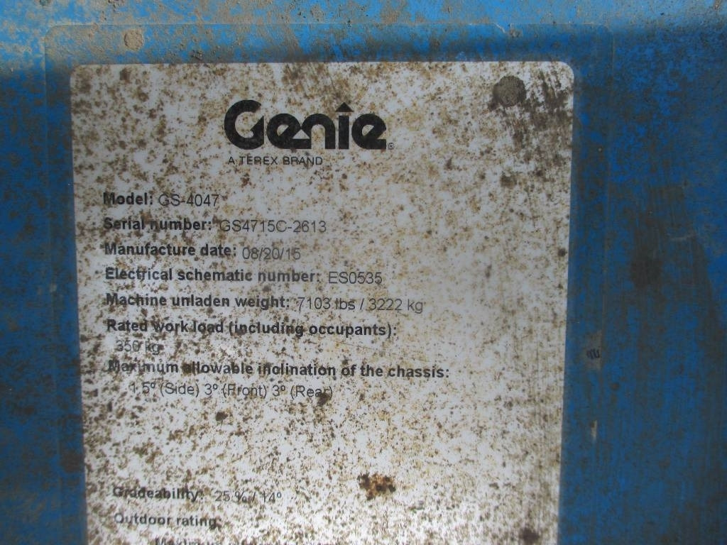 Plataforma de tijeras Genie GS 4047: foto 10