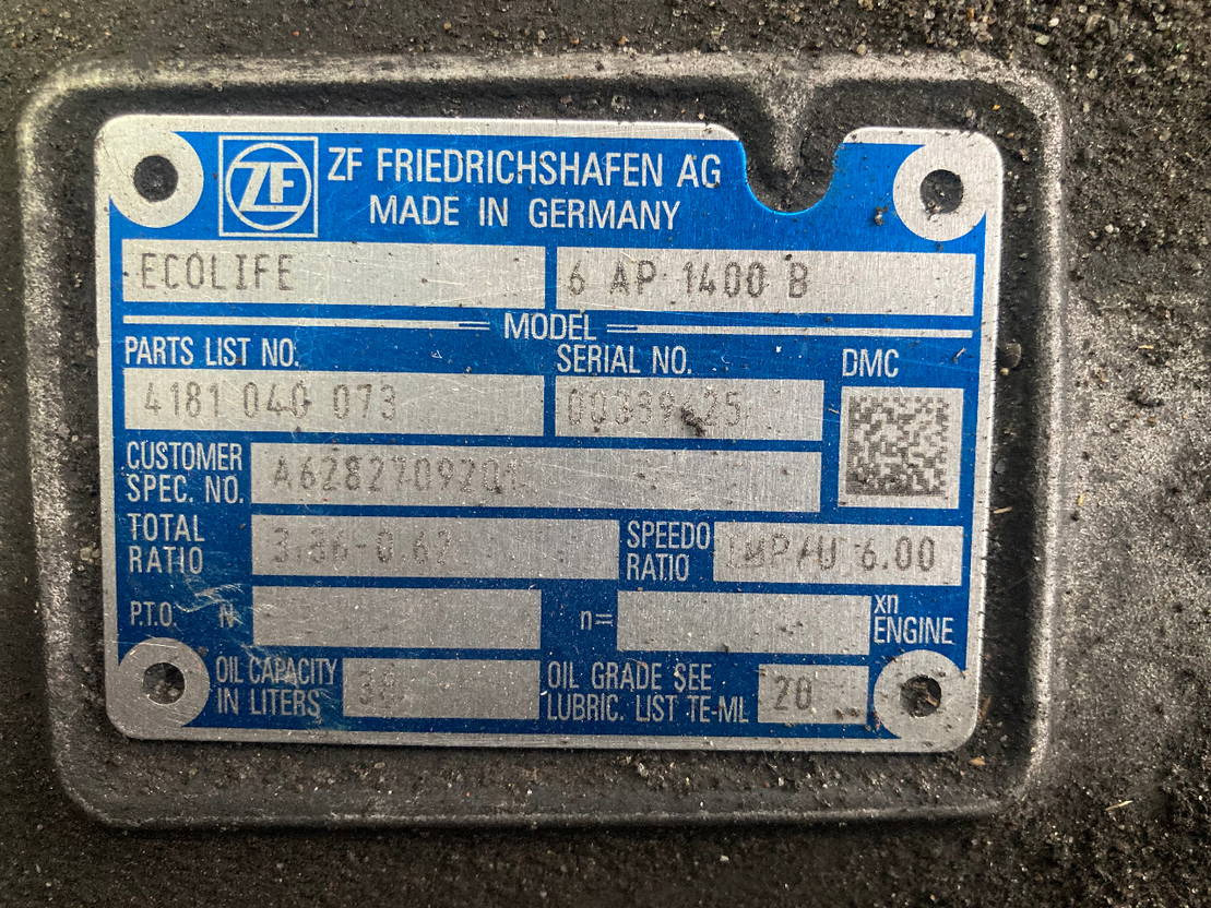 ZF Getriebe ZF 6 AP 1400 B Ecolife 4181040073 A6282709201 6AP1400B - Caja de cambios para Autobús: foto 2 ZF Getriebe ZF 6 AP 1400 B Ecolife 4181040073 A6282709201 6AP1400B - Caja de cambios para Autobús: foto 2