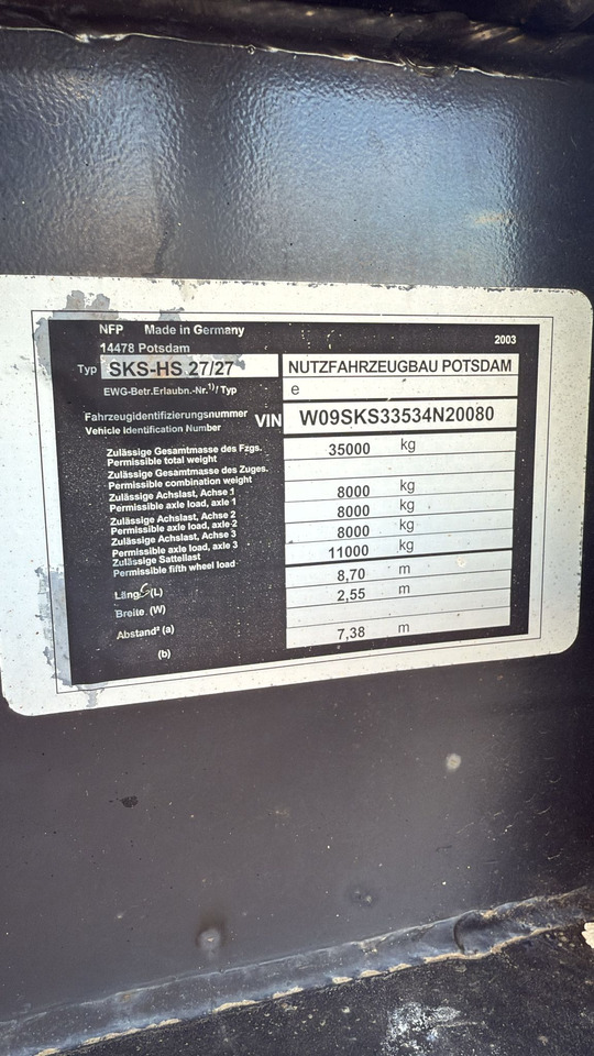 Semirremolque volquete NPF-POTSDAM SKS 27 Tipper Semi-trailer: foto 7