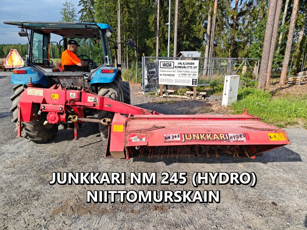 Junkkari Niittomurskain NM245NS Hydro, katso video! - Desbrozadora de martillos: foto 1 Junkkari Niittomurskain NM245NS Hydro, katso video! - Desbrozadora de martillos: foto 1
