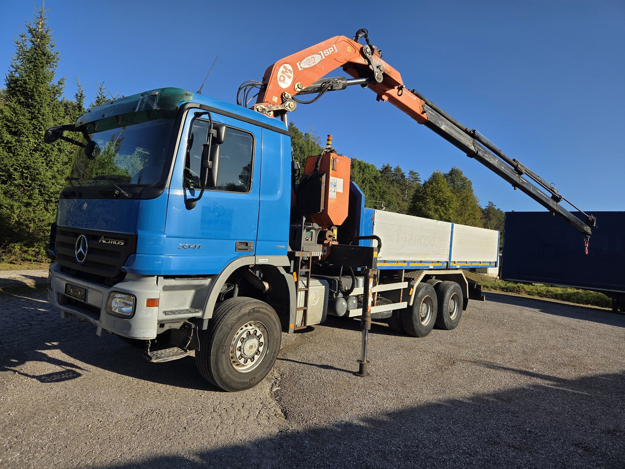 MERCEDES-BENZ ACTROS 3341 6x6 + CRANE PM 30 Radio Control - Camión caja abierta, Camión grúa: foto 1 MERCEDES-BENZ ACTROS 3341 6x6 + CRANE PM 30 Radio Control - Camión caja abierta, Camión grúa: foto 1
