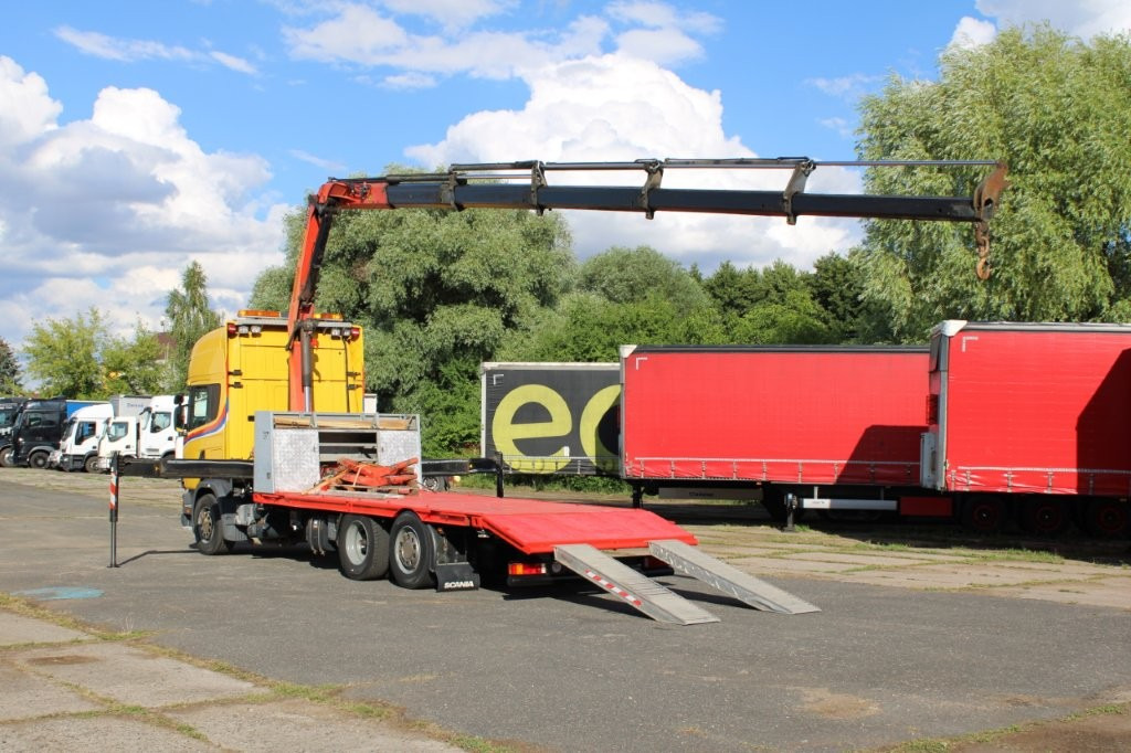 Scania R 114 LB340 6X2 L PALFINGER PK16502 - Camión portavehículos, Camión grúa: foto 4 Scania R 114 LB340 6X2 L PALFINGER PK16502 - Camión portavehículos, Camión grúa: foto 4