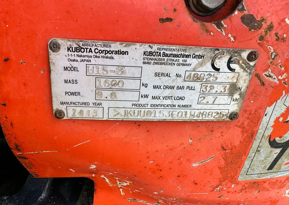 Kubota U15-3 - Excavadora de cadenas: foto 5 Kubota U15-3 - Excavadora de cadenas: foto 5