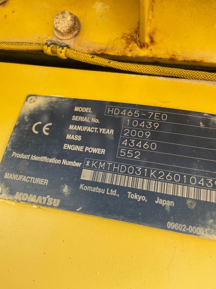 Komatsu HD 465-7E0, 2x HD 405-6, total 3 pcs - Dúmper rígido: foto 4 Komatsu HD 465-7E0, 2x HD 405-6, total 3 pcs - Dúmper rígido: foto 4
