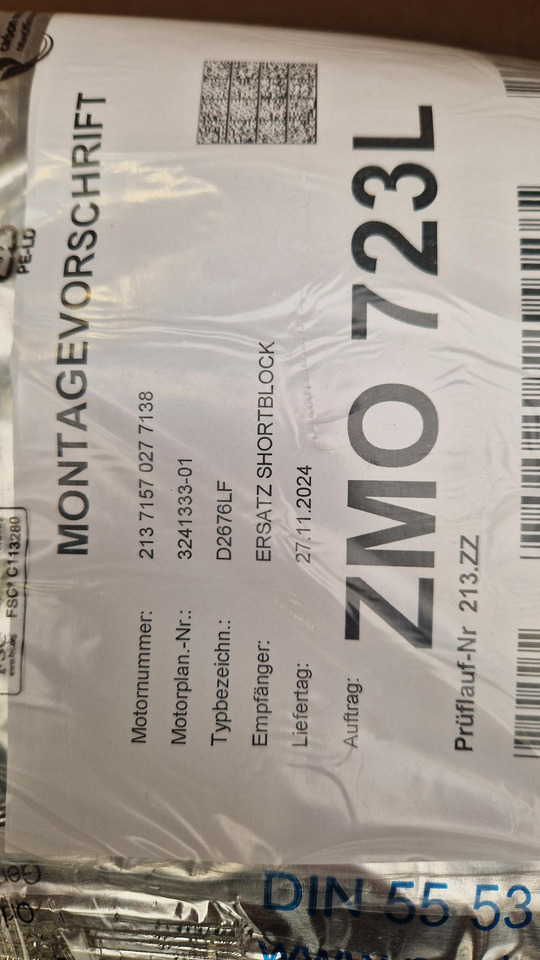 MAN D2676LF 81005016325 NEW MOTOR - Motor: foto 1 MAN D2676LF 81005016325 NEW MOTOR - Motor: foto 1