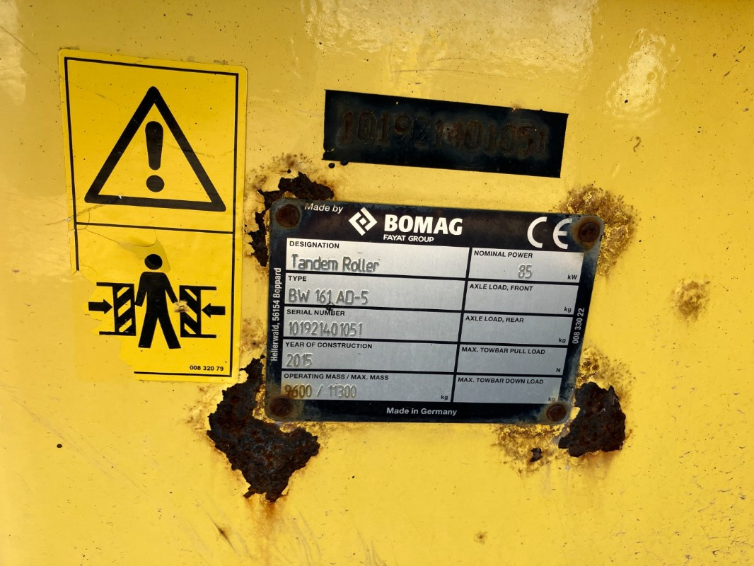 BOMAG DE BW 161 AD-5 Stage IIIb/Tier 4i - Apisonadora de asfalto: foto 2 BOMAG DE BW 161 AD-5 Stage IIIb/Tier 4i - Apisonadora de asfalto: foto 2