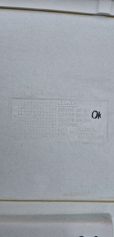 DAF XD NGD SPOILER OWIEWKA KLIN L/P NOWY 225111 225112 - Aerodinámica/ Spoiler para Camión: foto 3 DAF XD NGD SPOILER OWIEWKA KLIN L/P NOWY 225111 225112 - Aerodinámica/ Spoiler para Camión: foto 3