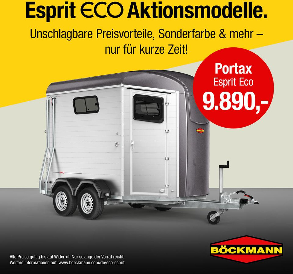 Böckmann Pferdeanhänger Portax Esprit ECO Aluboden Sattelkammer - Remolque para caballos: foto 1 Böckmann Pferdeanhänger Portax Esprit ECO Aluboden Sattelkammer - Remolque para caballos: foto 1