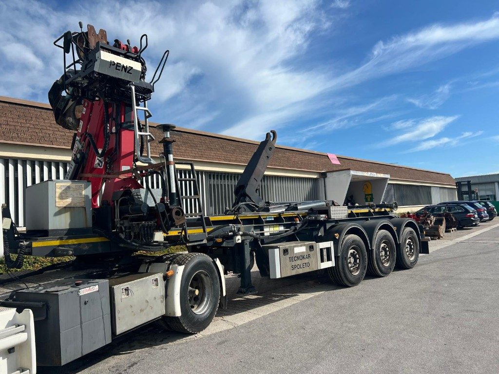 Semirremolque portacontenedore/ Intercambiable TECNOKAR SEMIRIMORCHIO TECNOKAR SCARRABILE CON GRU: foto 6