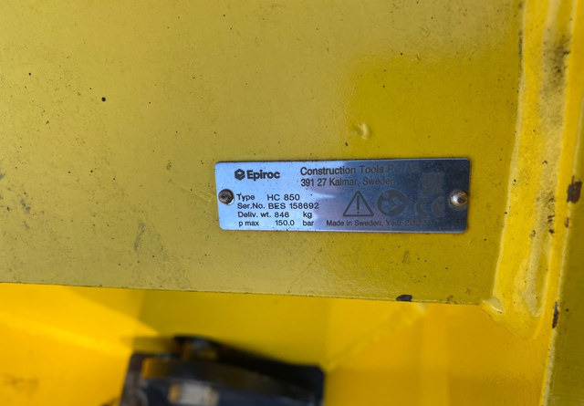 Atlas Copco HC 850 - Plancha reversible, Implemento: foto 4 Atlas Copco HC 850 - Plancha reversible, Implemento: foto 4