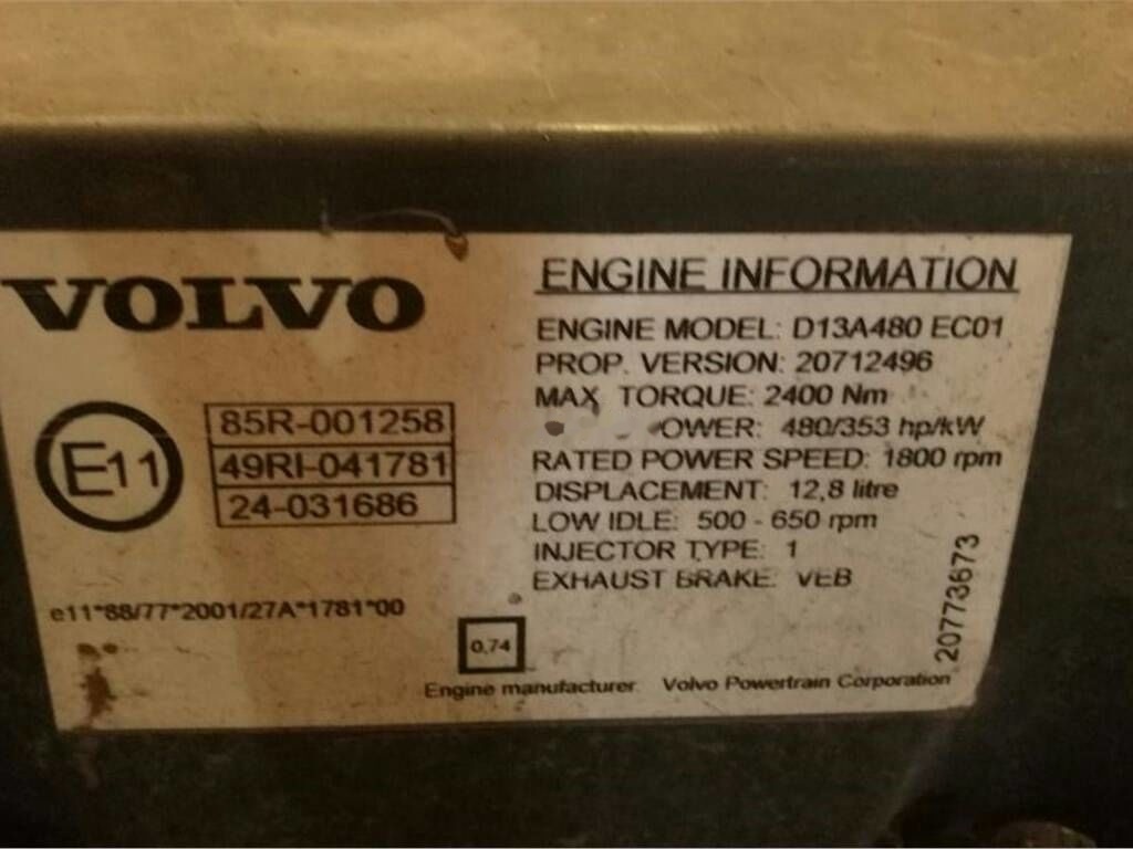 Volvo D13A 480 Volvo FH13 - Motor para Camión: foto 5 Volvo D13A 480 Volvo FH13 - Motor para Camión: foto 5