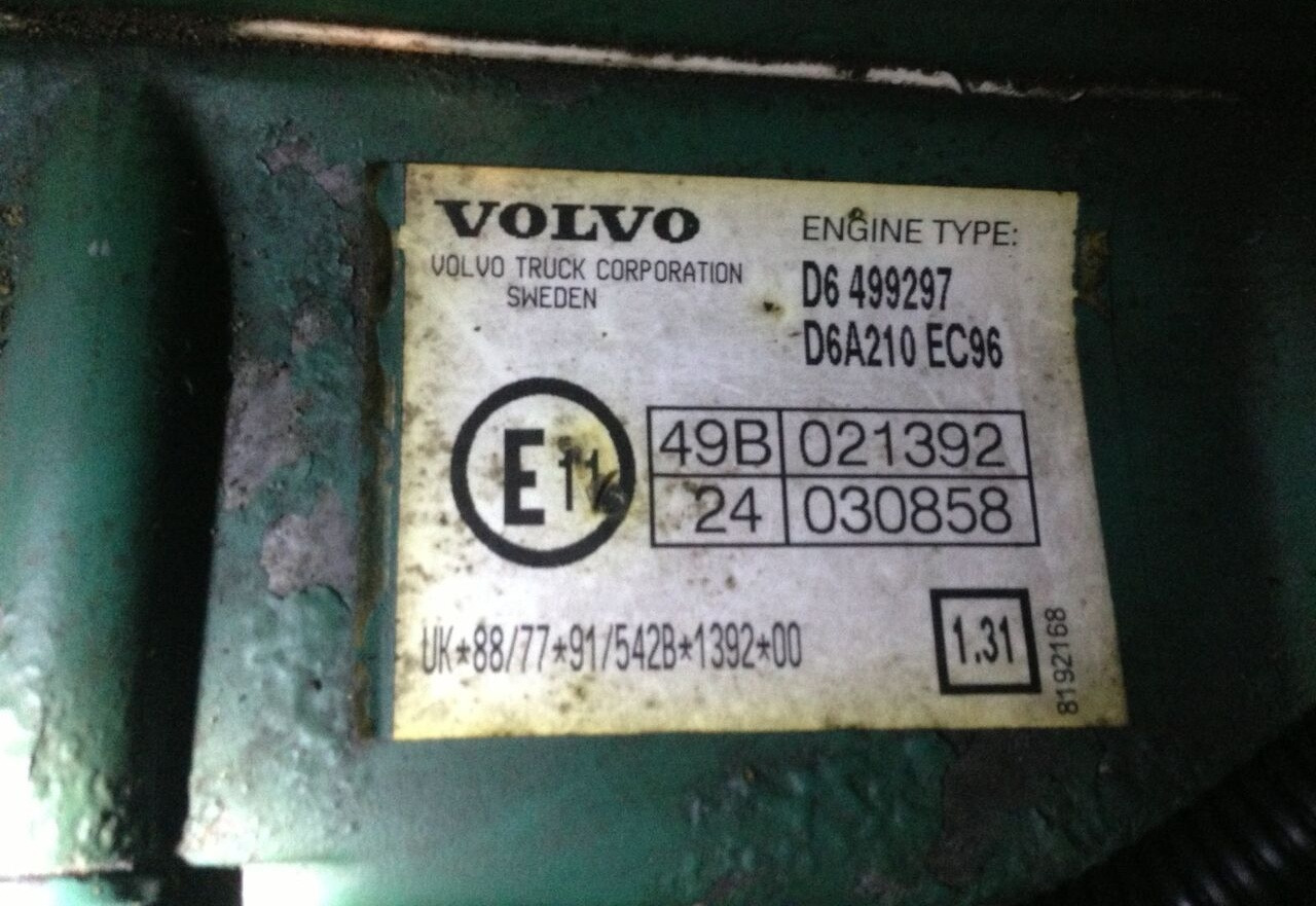 Volvo FL 612 D6A 210 E2 Volvo FL - Motor para Camión: foto 2 Volvo FL 612 D6A 210 E2 Volvo FL - Motor para Camión: foto 2