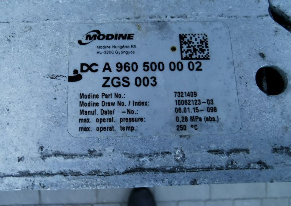 INTERCOOLER MERCREES ACTROS MP4 A9605000002 - Intercooler: foto 3 INTERCOOLER MERCREES ACTROS MP4 A9605000002 - Intercooler: foto 3