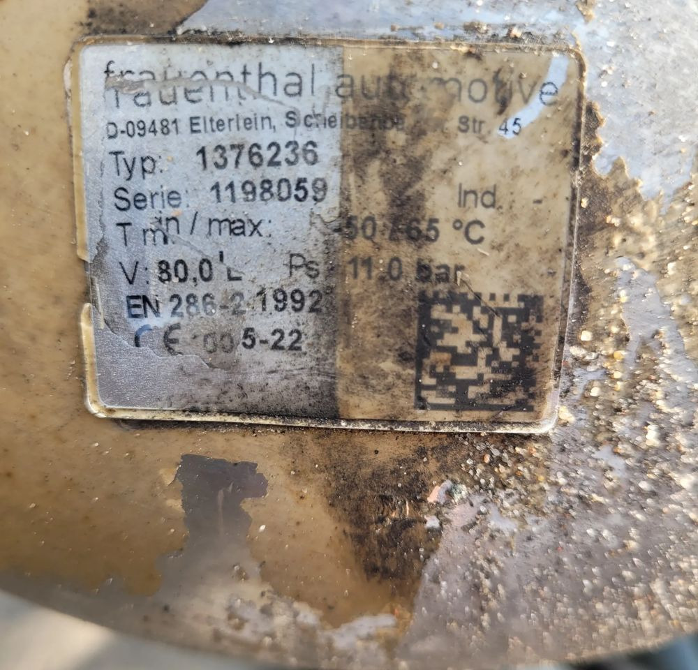 ZBIORNIK BUTLA POWIETRZA 80L SCHMITZ ALU CHWALIM116 - Piezas de freno para Camión: foto 2 ZBIORNIK BUTLA POWIETRZA 80L SCHMITZ ALU CHWALIM116 - Piezas de freno para Camión: foto 2