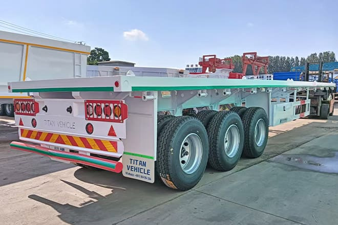 TITAN 3 Axle 40 Ft Flatbed Trailer for Sale in Mauritania - Semirremolque plataforma/ Caja abierta: foto 2 TITAN 3 Axle 40 Ft Flatbed Trailer for Sale in Mauritania - Semirremolque plataforma/ Caja abierta: foto 2