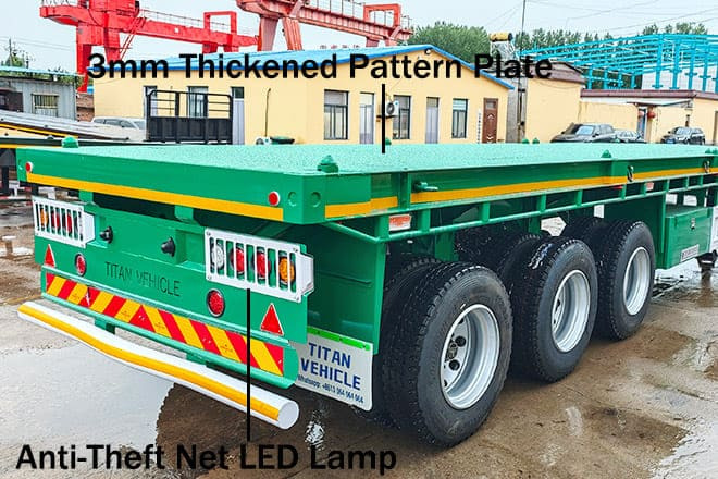 TITAN 40 Foot Tri Axle Flat Deck Trailer for Sale in Senegal - Semirremolque plataforma/ Caja abierta: foto 4 TITAN 40 Foot Tri Axle Flat Deck Trailer for Sale in Senegal - Semirremolque plataforma/ Caja abierta: foto 4