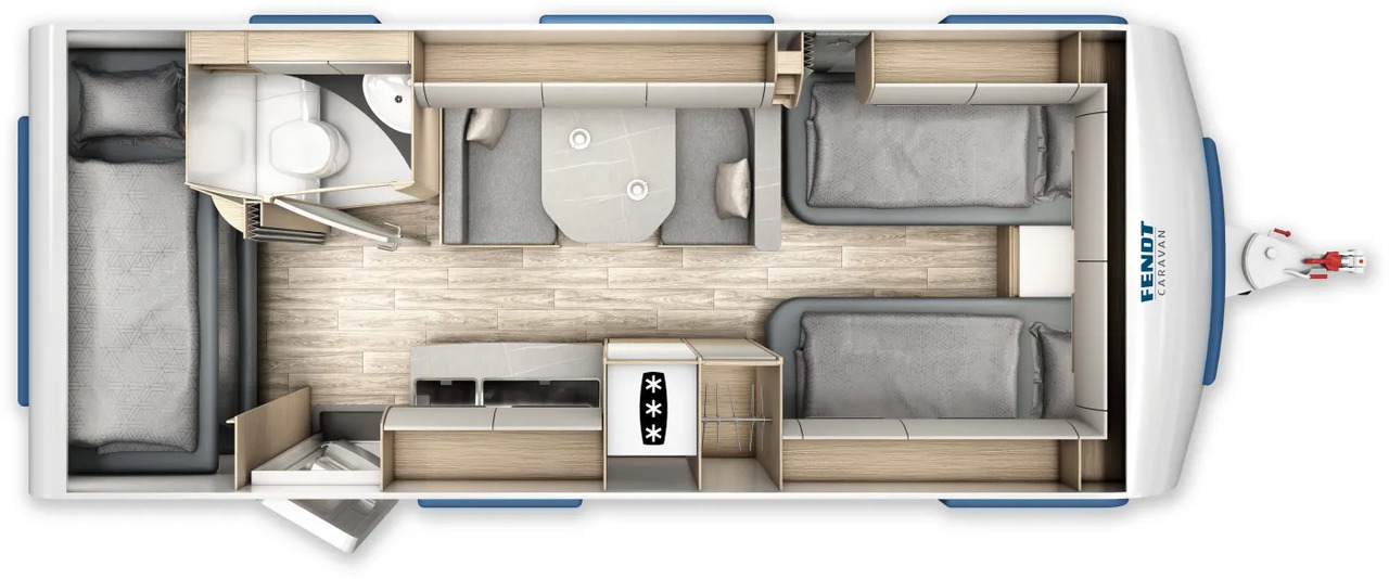 Wohnwagen Fendt Bianco Activ 550 KMG Modell 2026 - Caravana: foto 2 Wohnwagen Fendt Bianco Activ 550 KMG Modell 2026 - Caravana: foto 2