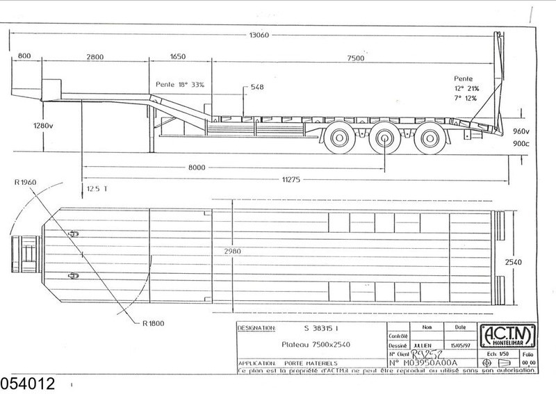 ACTM Lowbed 38.000 KG, Steel suspension - Semirremolque góndola rebajadas: foto 2 ACTM Lowbed 38.000 KG, Steel suspension - Semirremolque góndola rebajadas: foto 2