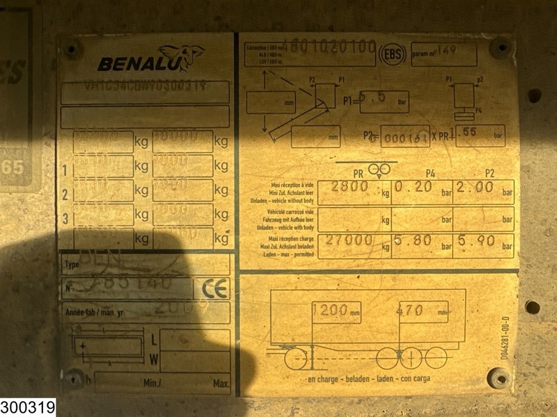 Benalu kipper - Semirremolque volquete: foto 4 Benalu kipper - Semirremolque volquete: foto 4