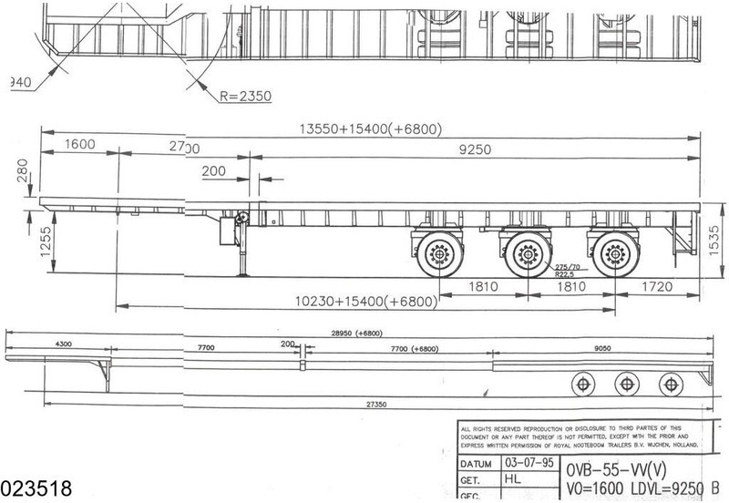 Nooteboom open laadbak 55000 KG, 28.95 m, 2 X Extandable - Semirremolque plataforma/ Caja abierta: foto 2 Nooteboom open laadbak 55000 KG, 28.95 m, 2 X Extandable - Semirremolque plataforma/ Caja abierta: foto 2