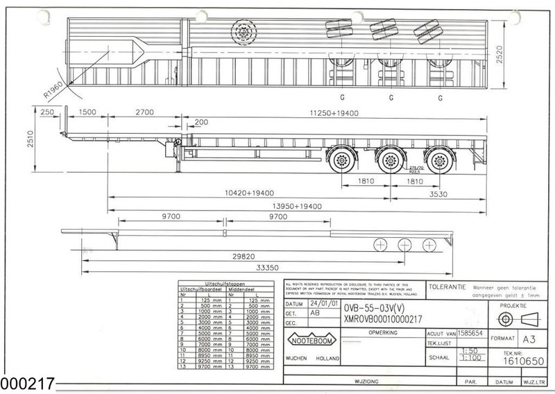 Nooteboom open laadbak 55000 KG, 34.85 m, 2 X Extandable - Semirremolque plataforma/ Caja abierta: foto 2 Nooteboom open laadbak 55000 KG, 34.85 m, 2 X Extandable - Semirremolque plataforma/ Caja abierta: foto 2