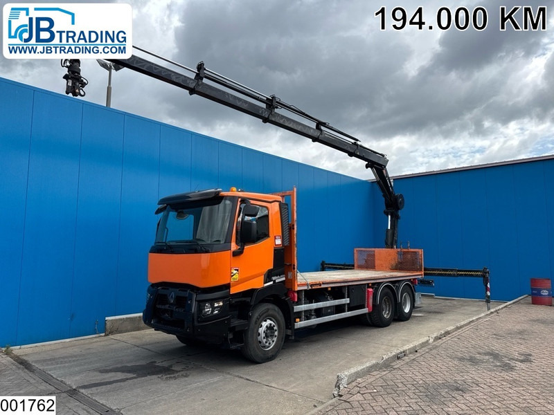 Renault C 380 6X4, EURO 6, HIAB, Remote, Steel suspension - Camión caja abierta, Camión grúa: foto 1 Renault C 380 6X4, EURO 6, HIAB, Remote, Steel suspension - Camión caja abierta, Camión grúa: foto 1