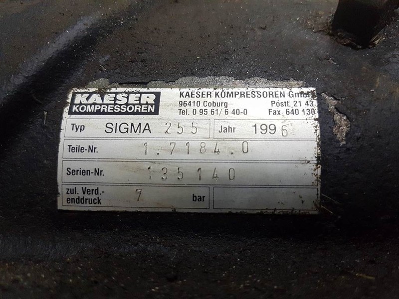 Leasing de Kaeser Kompressoren Sigma255-1.7184.0-Compressor/Kompress Kaeser Kompressoren Sigma255-1.7184.0-Compressor/Kompress: foto 7