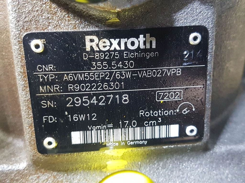 Rexroth A6VM55EP2/63W-R902226301-Drive motor/Fahrmotor - Hidráulica para Maquinaria de construcción: foto 5 Rexroth A6VM55EP2/63W-R902226301-Drive motor/Fahrmotor - Hidráulica para Maquinaria de construcción: foto 5