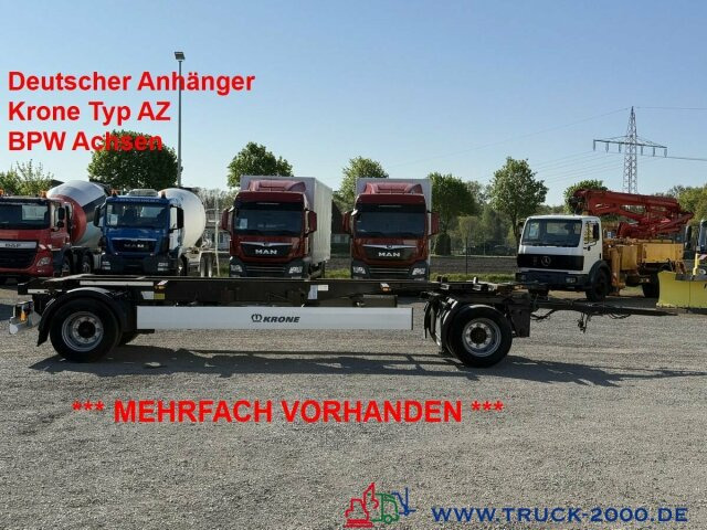 Krone AZ18 Box Carrier - Luft - BPW Achsen - Remolque portacontenedore/ Intercambiable: foto 1 Krone AZ18 Box Carrier - Luft - BPW Achsen - Remolque portacontenedore/ Intercambiable: foto 1