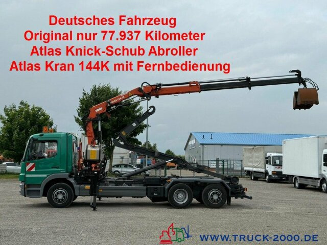 Mercedes-Benz 2024 Atlas Abroller Atlas Kran FB Nur77.937 KM - Camión multibasculante, Camión grúa: foto 1 Mercedes-Benz 2024 Atlas Abroller Atlas Kran FB Nur77.937 KM - Camión multibasculante, Camión grúa: foto 1