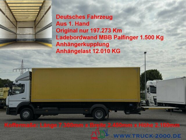 Mercedes-Benz Atego 1224 Koffer MBB Palfinger LBW 1.500KG AHK - Camión caja cerrada: foto 1 Mercedes-Benz Atego 1224 Koffer MBB Palfinger LBW 1.500KG AHK - Camión caja cerrada: foto 1