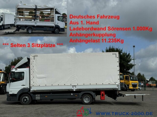 Mercedes-Benz Atego 818 Plane + Spriegel L+R LBW 1.000kg - Furgoneta con caja de lona: foto 1 Mercedes-Benz Atego 818 Plane + Spriegel L+R LBW 1.000kg - Furgoneta con caja de lona: foto 1