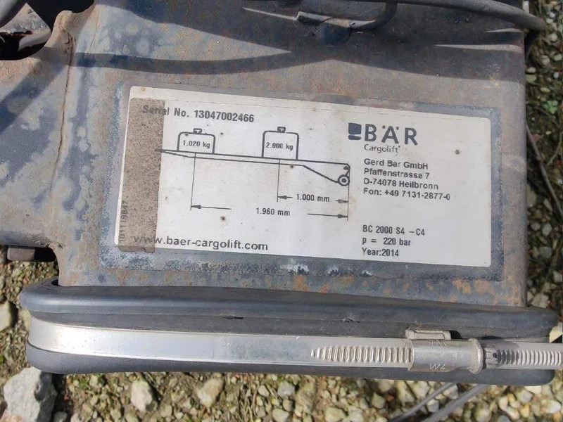 Trampilla elevadora Dhollandia Tailgate / Loadboard / Laadklep / Achtersluitklep 2000 kg MBB / Palfinger / B.A.R. Cargolift: foto 10