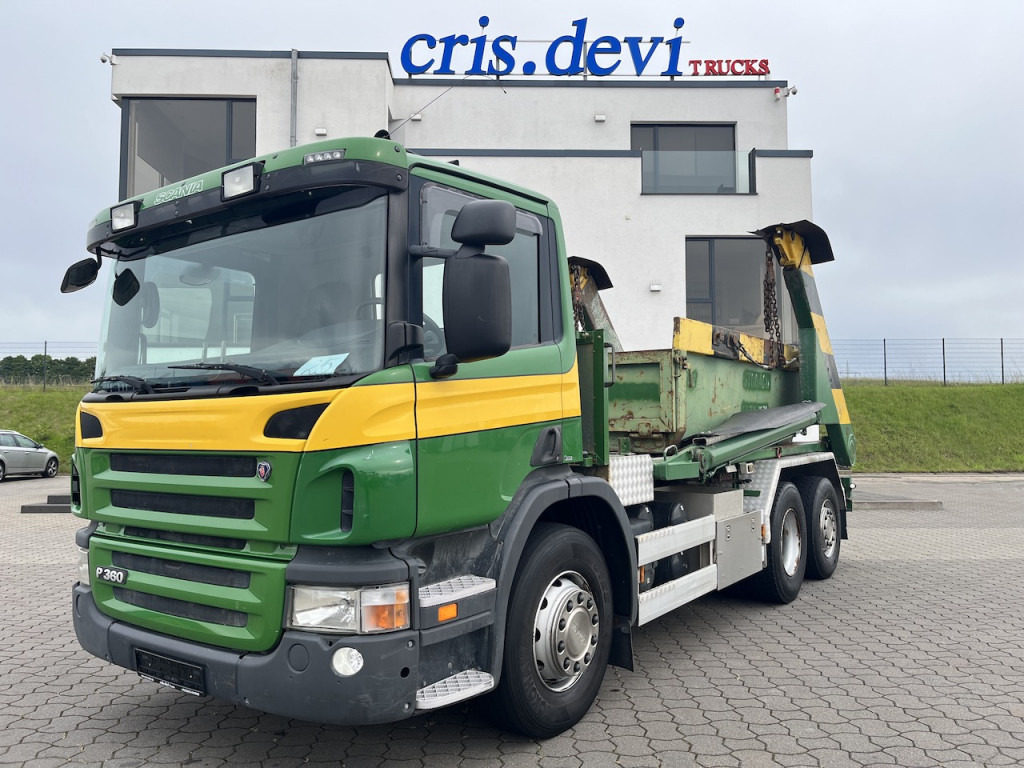 Scania P360 6x2 Trösch Absetzkipper Container - Camión portacontenedor de cadenas: foto 1 Scania P360 6x2 Trösch Absetzkipper Container - Camión portacontenedor de cadenas: foto 1