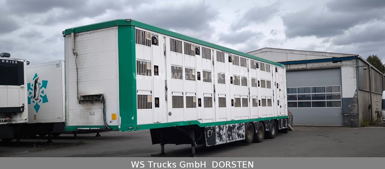 Menke-Janzen 3 Stock , Lenkachse , Hubdach - Semirremolque transporte de ganado: foto 1 Menke-Janzen 3 Stock , Lenkachse , Hubdach - Semirremolque transporte de ganado: foto 1