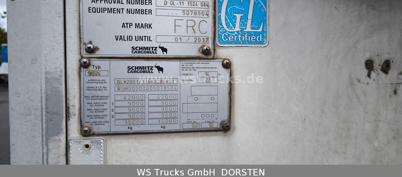 Schmitz Cargobull SKO 24 Kühlauflieger | Vector 1850 MT | LBW - Semirremolque caja cerrada: foto 4 Schmitz Cargobull SKO 24 Kühlauflieger | Vector 1850 MT | LBW - Semirremolque caja cerrada: foto 4