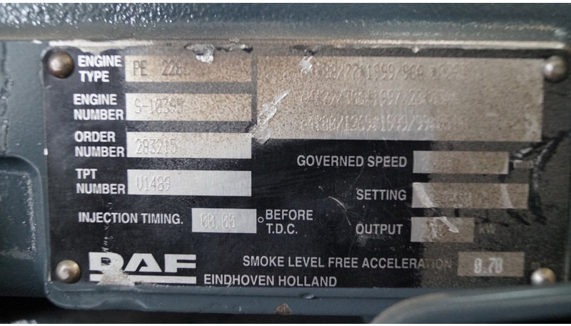 DAF PE 228 C NEW - Motor: foto 2 DAF PE 228 C NEW - Motor: foto 2