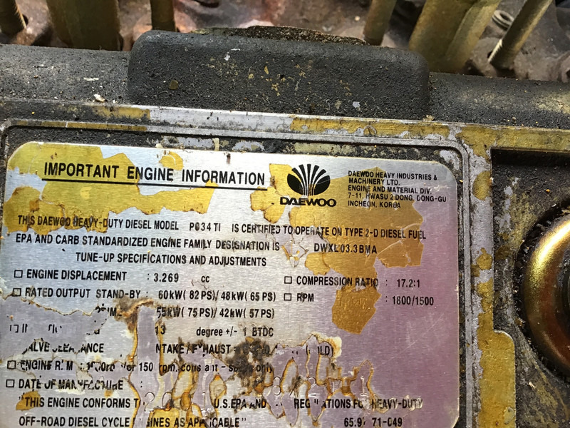 Doosan EWOO DAEWOO PO34TI GENERATOR 50 KVA USED - Generador industriale: foto 5 Doosan EWOO DAEWOO PO34TI GENERATOR 50 KVA USED - Generador industriale: foto 5
