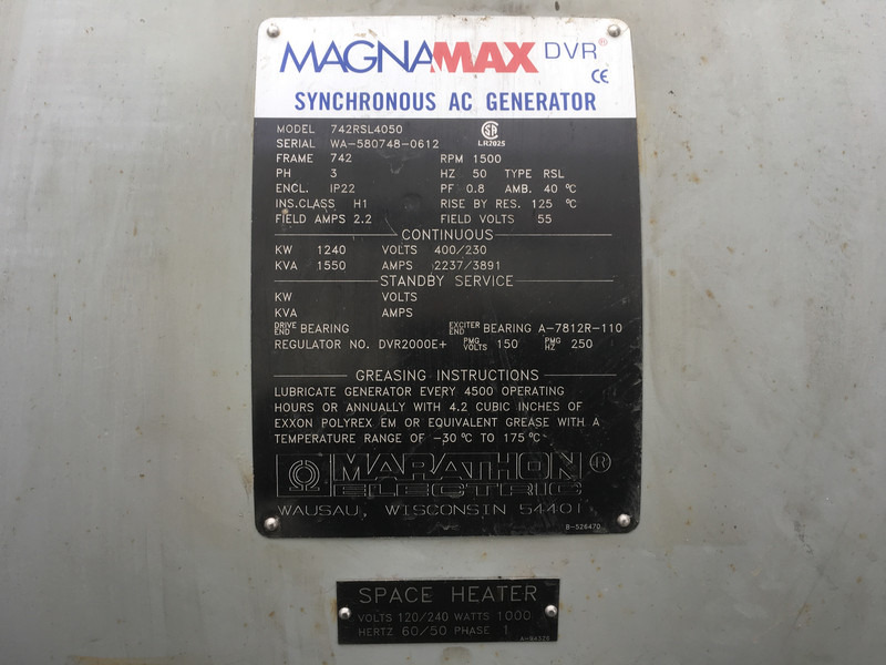 MTU 12V4000 G23R GENERATOR 1550KVA USED - Generador industriale: foto 5 MTU 12V4000 G23R GENERATOR 1550KVA USED - Generador industriale: foto 5