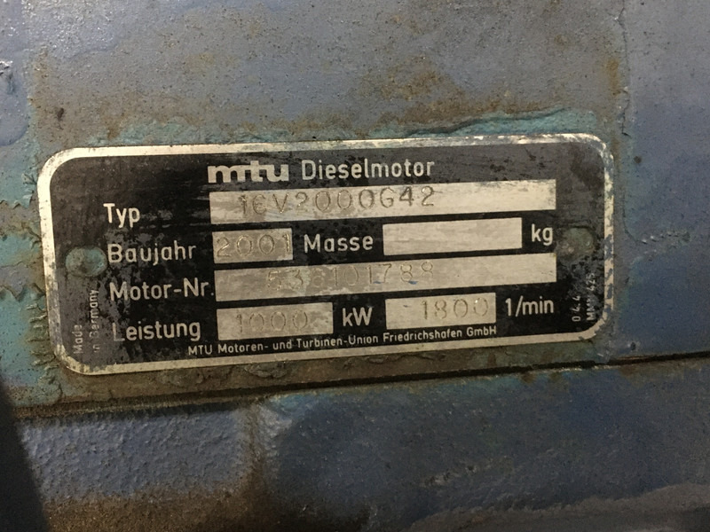 MTU 16V2000G42 USED - Maquinaria de construcción: foto 5 MTU 16V2000G42 USED - Maquinaria de construcción: foto 5