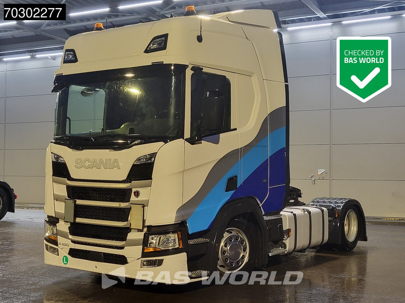 Scania R450 4X2 Mega Hebesattel Retarder 2x Tanks Standklima - Cabeza tractora: foto 1 Scania R450 4X2 Mega Hebesattel Retarder 2x Tanks Standklima - Cabeza tractora: foto 1