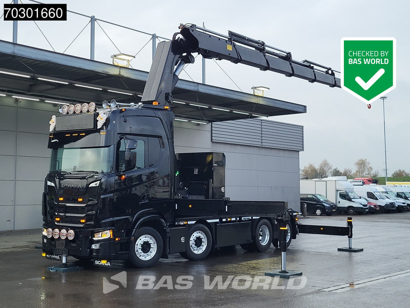 Scania S660 8X2 HMF 9520OK-RCS Crane Kran Fifth wheel Full Air Lift+steering axle - Cabeza tractora: foto 1 Scania S660 8X2 HMF 9520OK-RCS Crane Kran Fifth wheel Full Air Lift+steering axle - Cabeza tractora: foto 1