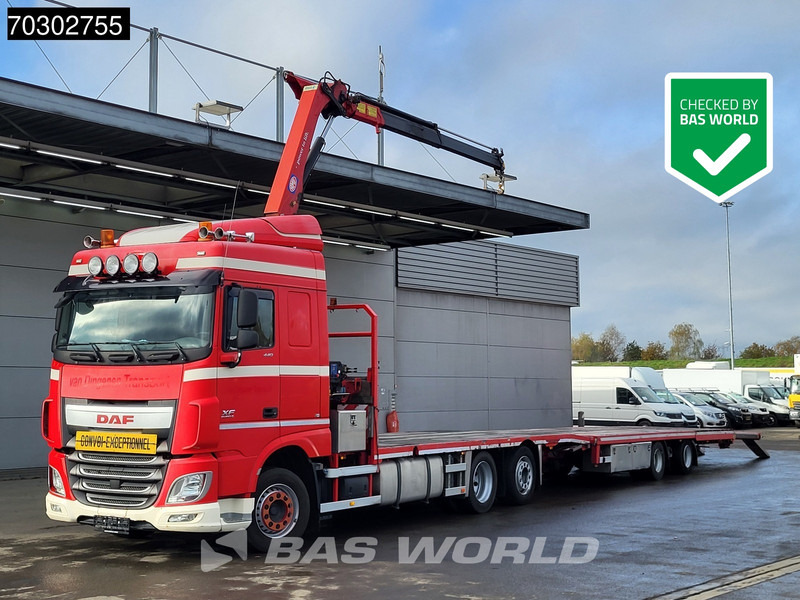 DAF XF 440 XF 6X2 NL-Truck Transporter APK HMF 900-K2 crane Winch Lift-Lenkachse Euro 6 - Camión, Camión grúa: foto 1 DAF XF 440 XF 6X2 NL-Truck Transporter APK HMF 900-K2 crane Winch Lift-Lenkachse Euro 6 - Camión, Camión grúa: foto 1